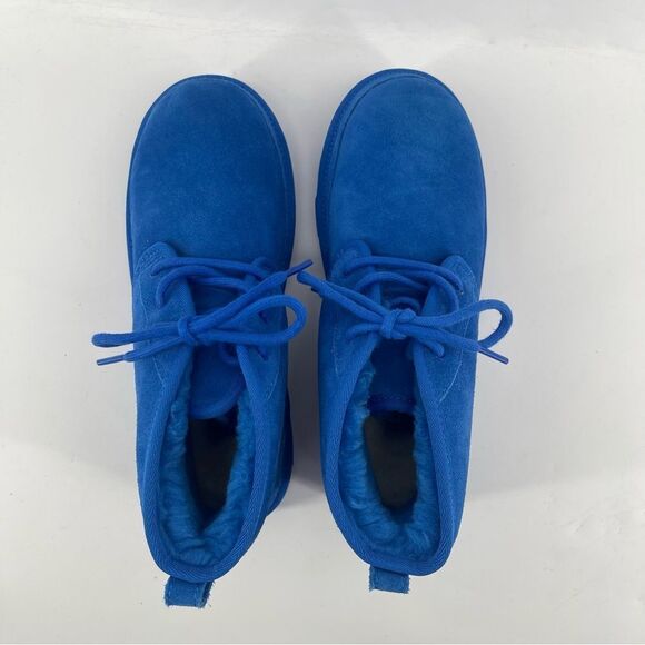 UGG Kids Neumel II Chukka Boots Size 6 Royal Blue Suede Lace-Up 1017320K - Picture 5 of 15
